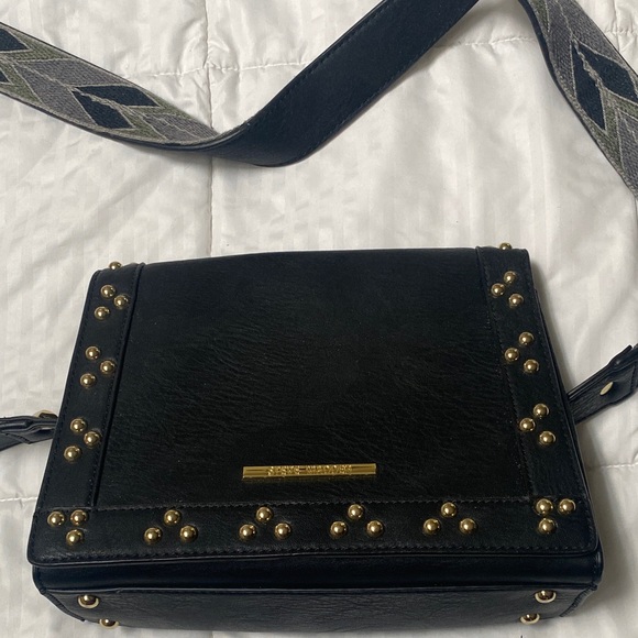 Steve Madden Black Crossbody Bag with Gold Studs - Picture 1 of 7